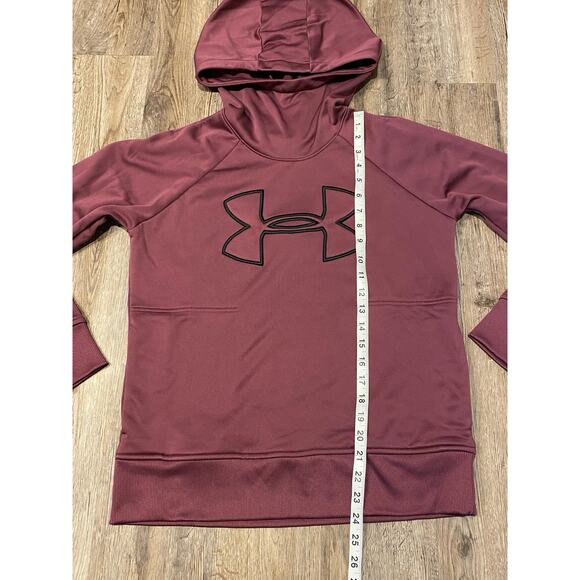 Under Armour Womens Coldgear Fleece Big Logo Hoodie Size Small - Picture 11 of 12